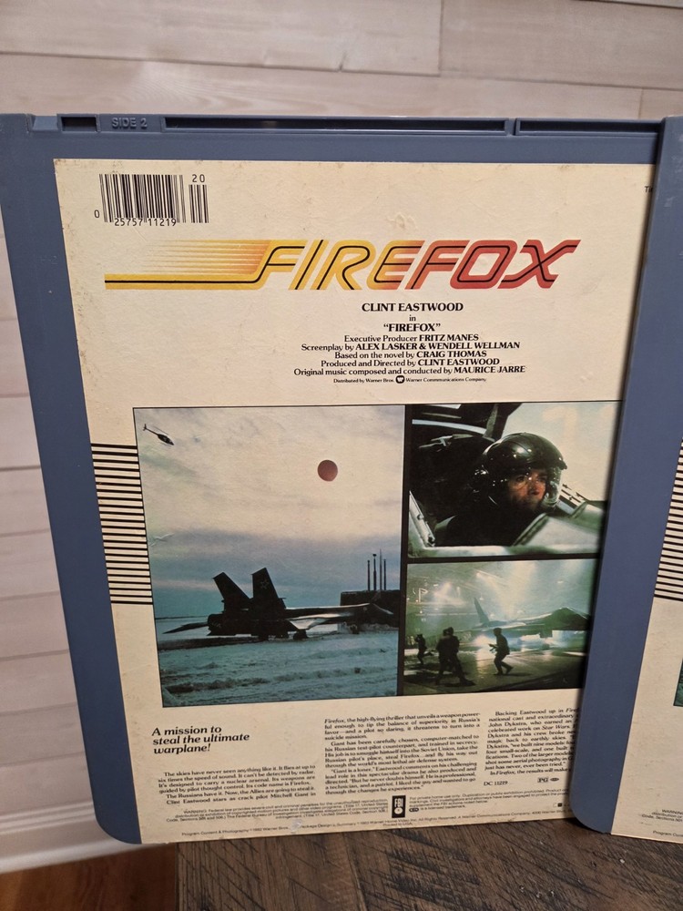 Vintage Firefox (1982) Double CED Videodiscs, VG