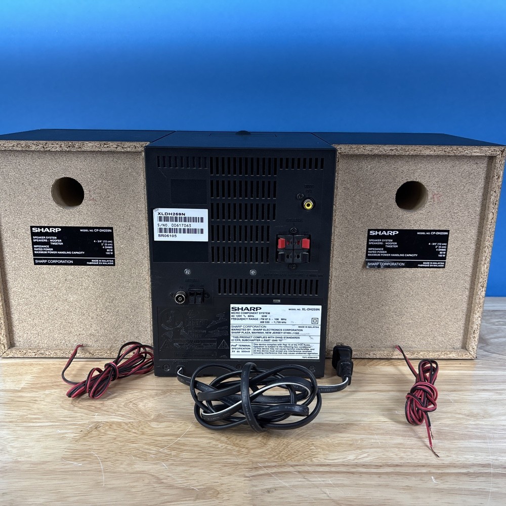 SHARP XL-DH259 Micro Component Stereo System USB/iPod/AUX (CD DOES NOT WORK)