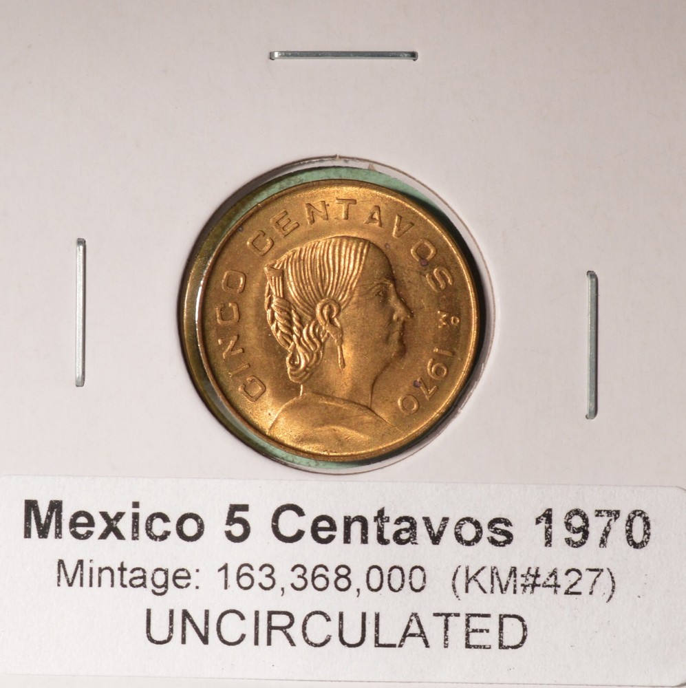 Mexico -  5  CENTAVOS 1970 - UNCIRCULATED