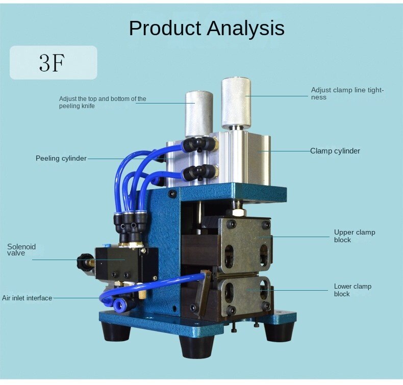 Cable Stripping Machine Pneumatic Stripping Twisting Machine 220V/110V 3F