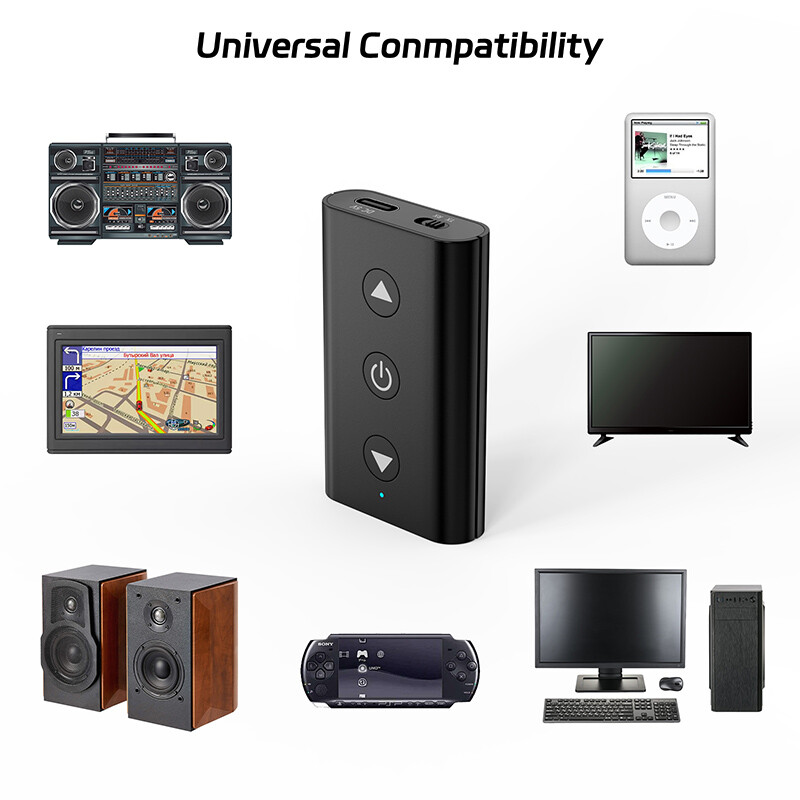 2in1 USB Wireless Bluetooth 5.1 Transmitter Receiver for Music Audio Aux Adapter