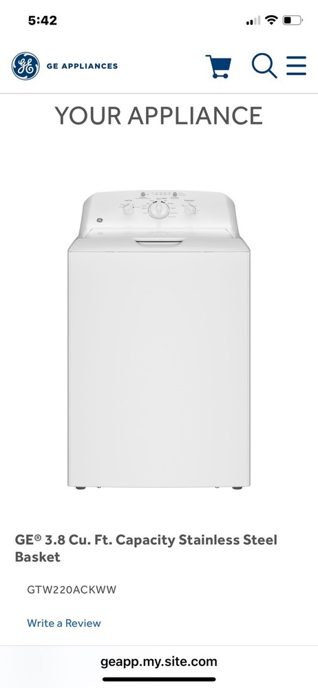 ge washer and dryer set used