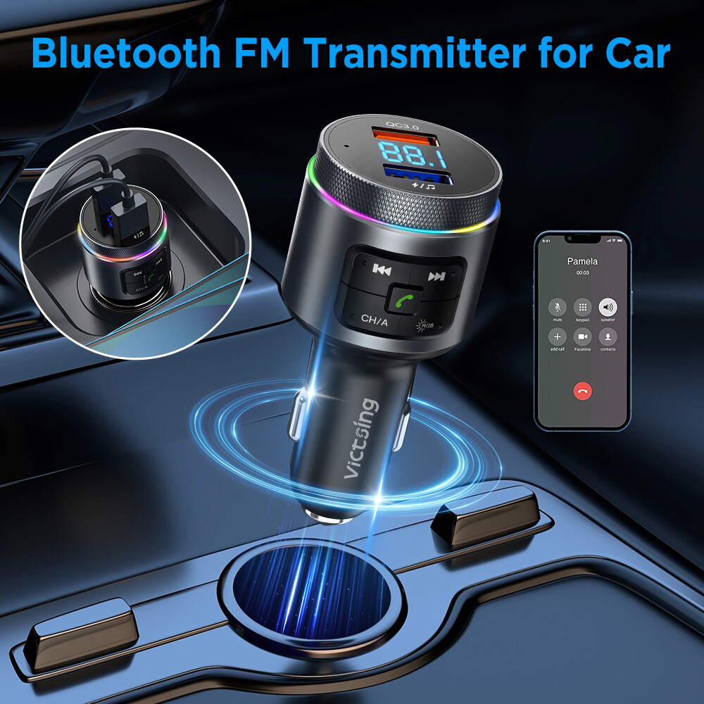Wireless Car Bluetooth FM Transmitter MP3 Audio USB Charger Adapter Handsfree