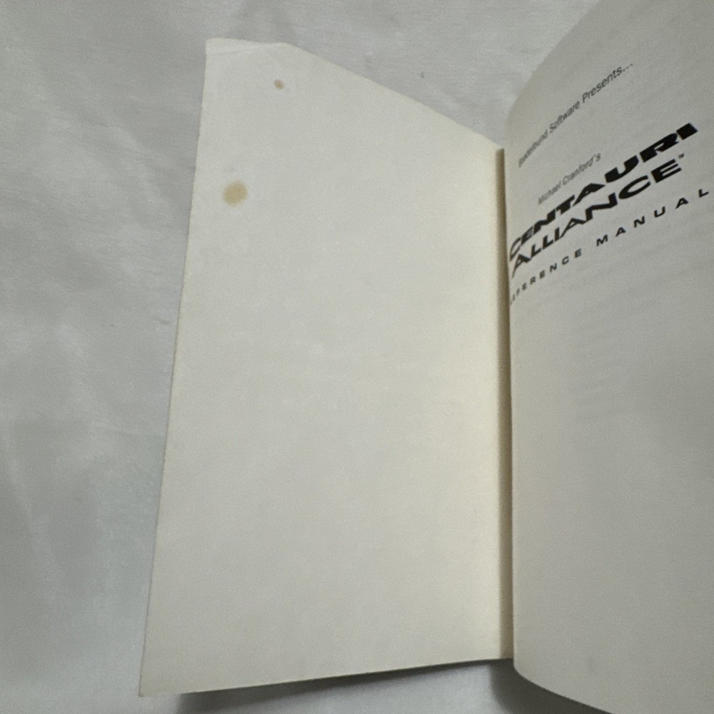 reference manual centauri alliance michael cranford 1989