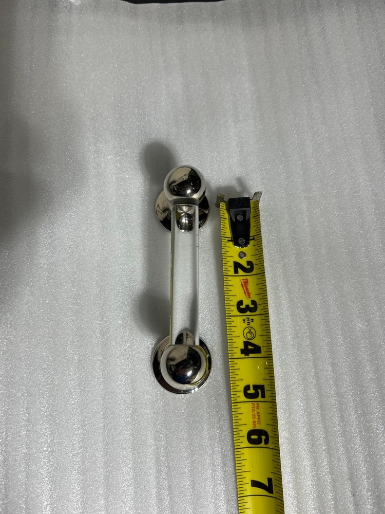 WATERWORKS Highgate 4" CHROME PULL HANDLE NEW display item MAY HAVE LIGHT SCUFFS