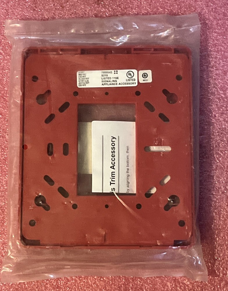 Edwards SIgnaling EG1RT Trim Plate Red