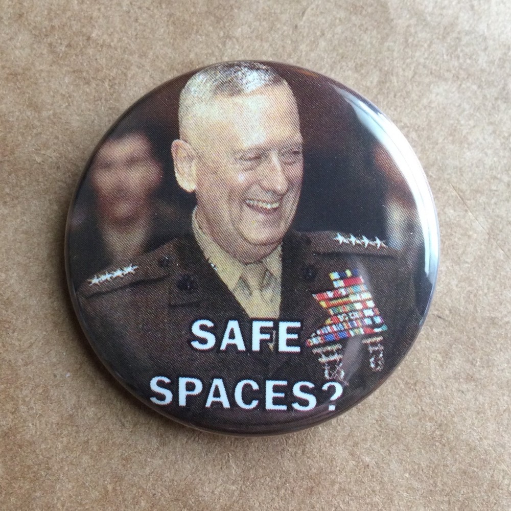 Safe Spaces General Mattis Marine Pinback Button - 1.5"
