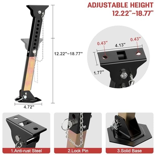 Telescoping RV Camper Accessories - 2 Pack Trailer Stabilizer Jacks,