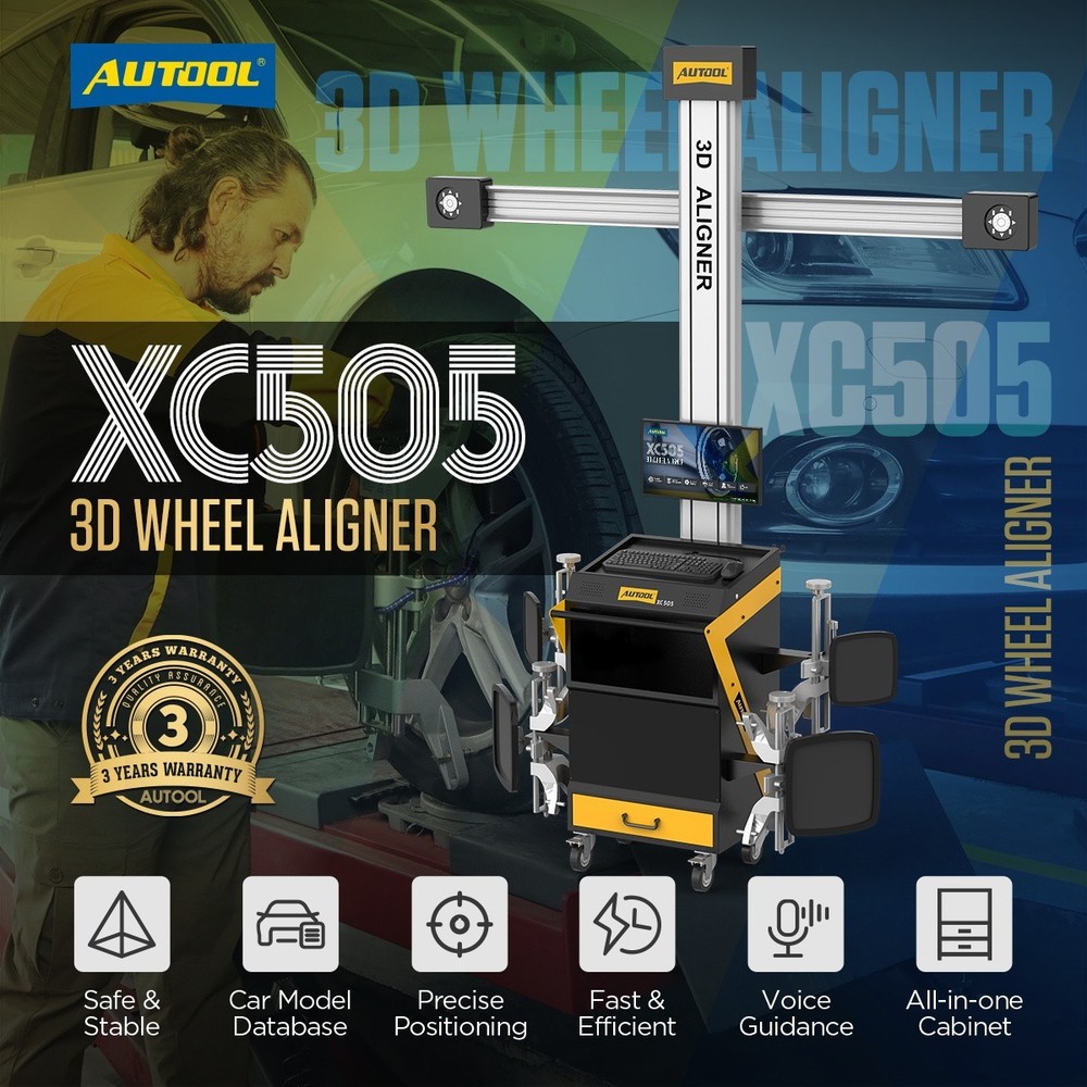 AUTOOL 3D Wheel Alignment Machine Tracking Tire Aligner System Fully Automatic