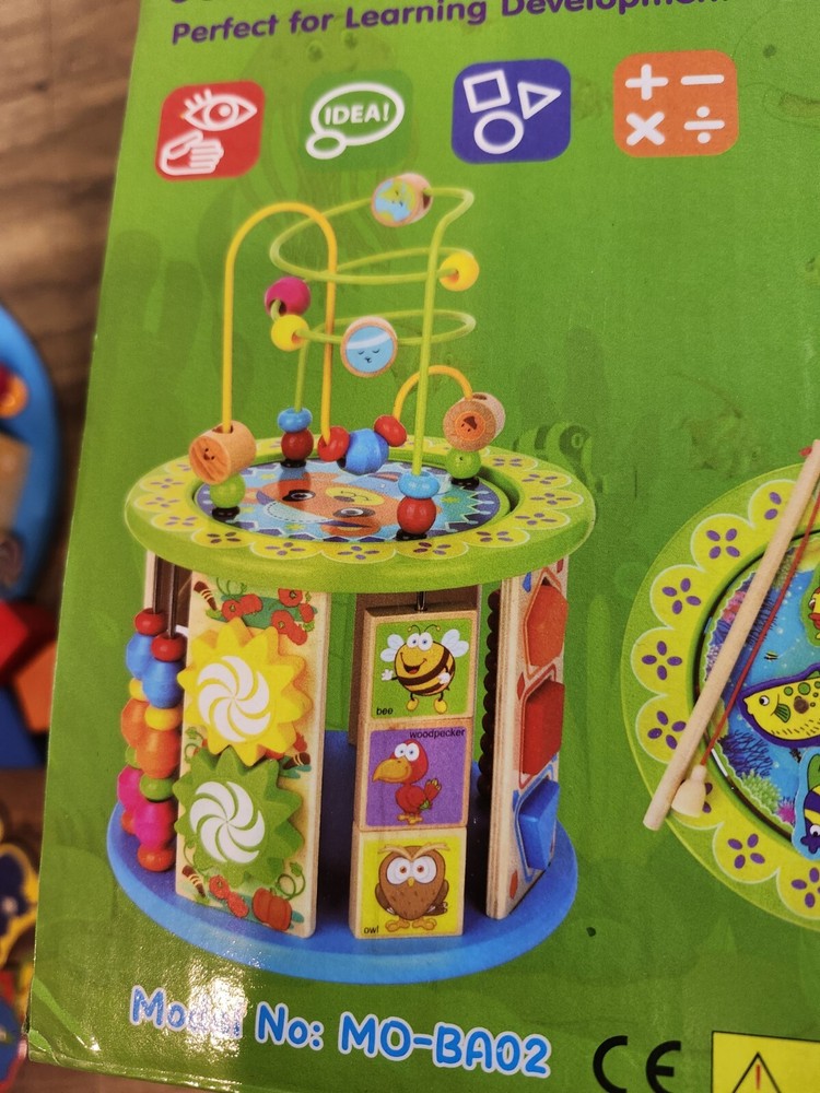 10 In 1 Multifunctional Activity Cube Maze counting Sorting Fishing Gears And...