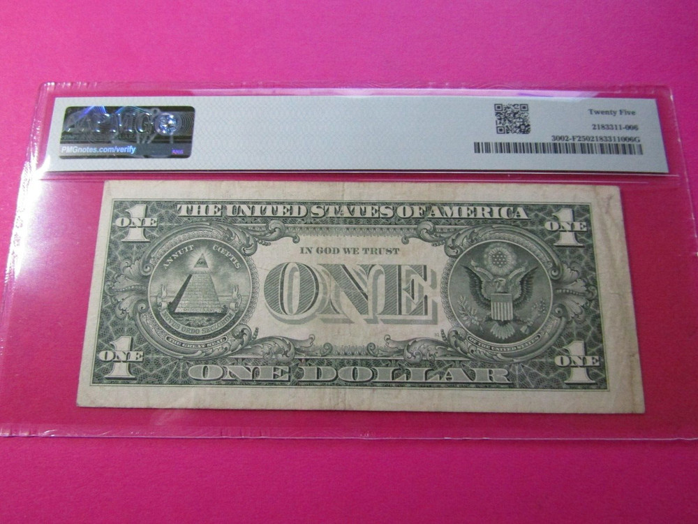 $1 2013 FRN Atlanta Unrecognized Error Second Print Misaligned - PMG 25