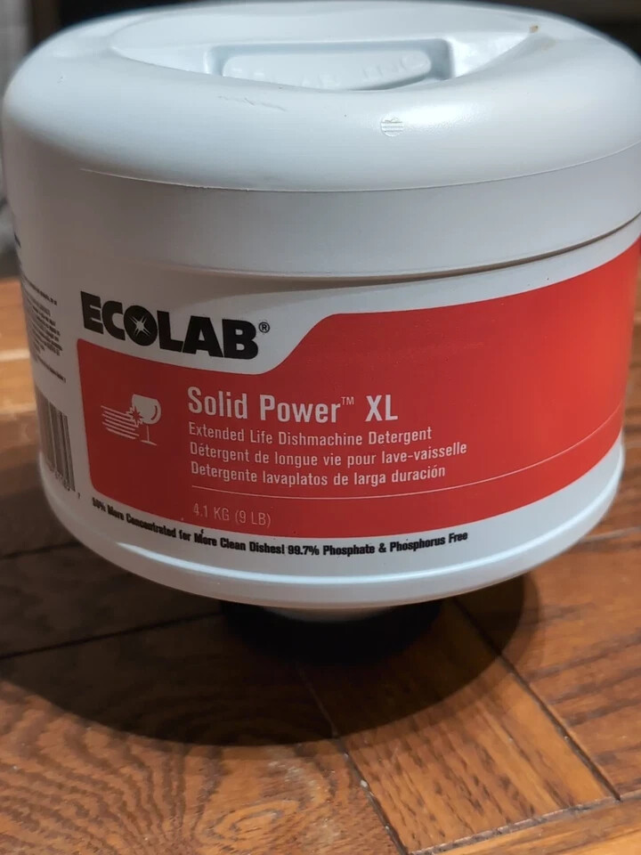 Ecolab Solid Power XL  6100185 Dishwasher Machine Detergent 9 lbs