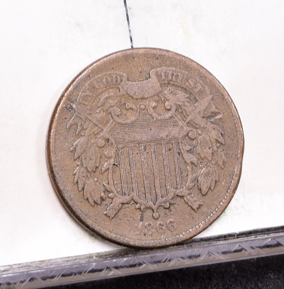 1866 Two Cent Piece - VG (#58143-L)