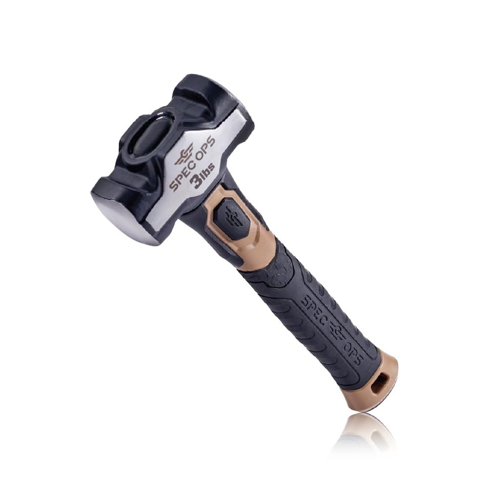 Spec Ops Tools Drilling Hammer, 3 lbs Sledge hammer with 3 lbs, Black/Tan
