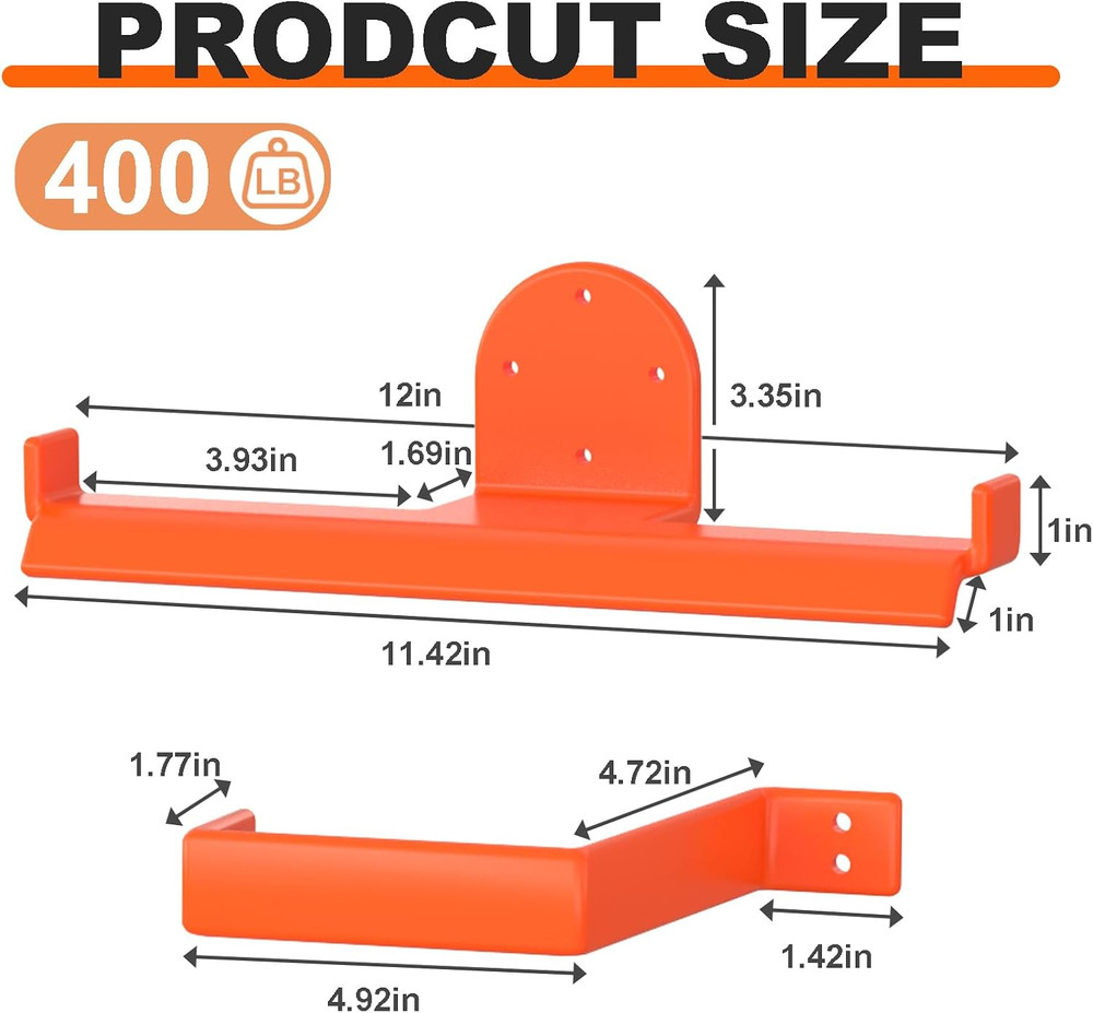 Heavy Duty Backpack Blower Rack with Hose Holder for Tool Storage - 2 Pack