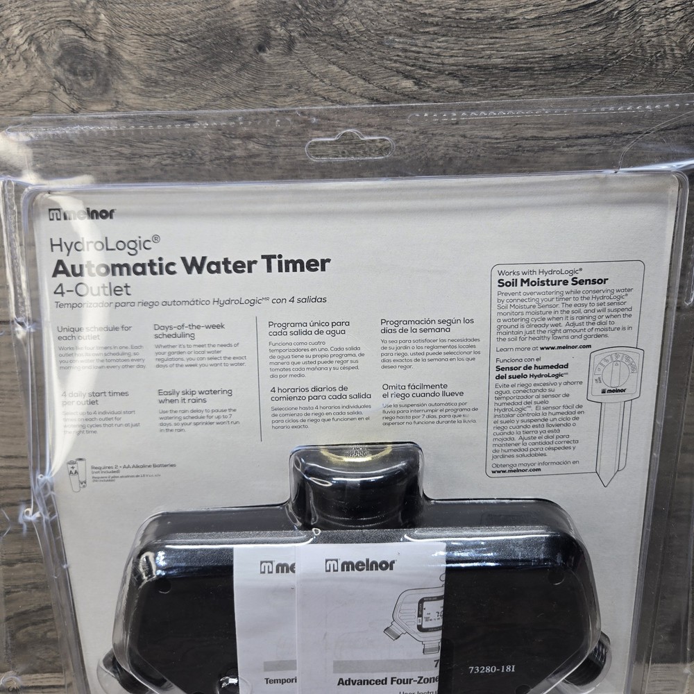 Melnor Hydrologic Automatic 4-Outlet Programmable Water Timer 821145 NEW