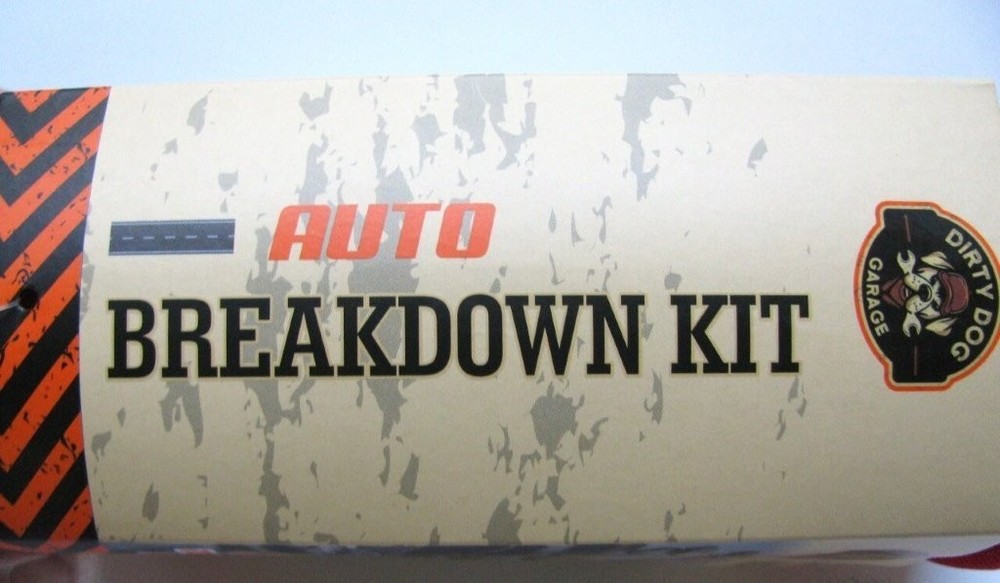 Dirty Dog Emergency Auto Breakdown Kit 6 Tools BLACK NWT