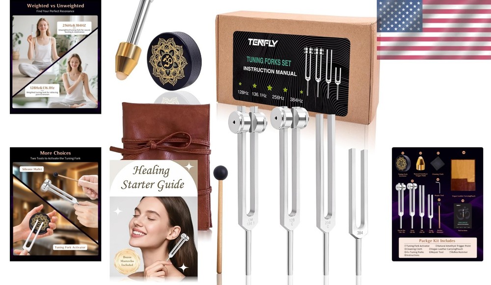 Precise Frequency Tuning Forks - Sound Healing Kit