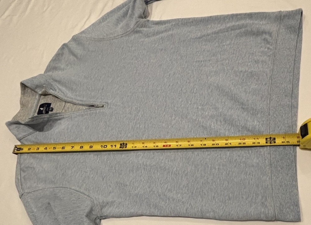 Johnnie O Sully 1/4 Zip Pullover Mens Size Small Light Blue Gray