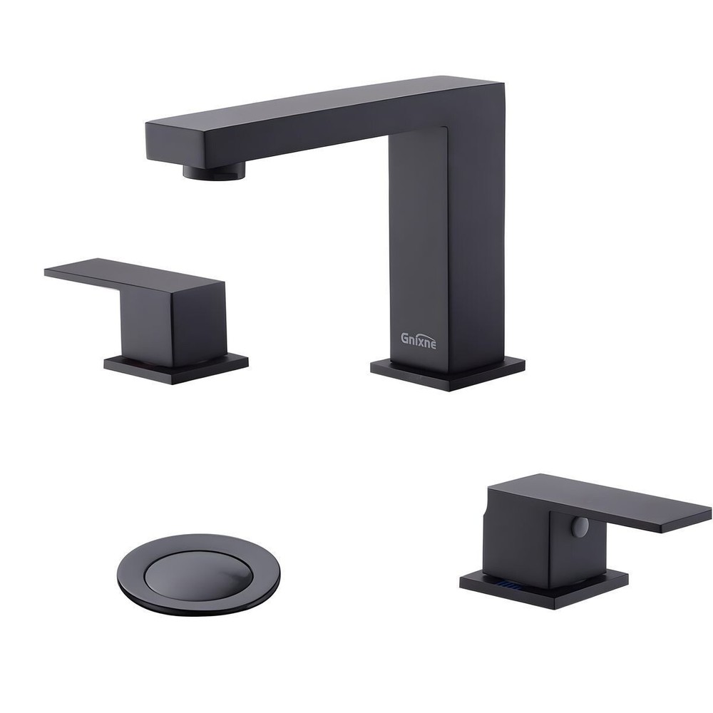 New Modern Double-Handle Widespread Bathroom Faucet – Rustproof & Durable