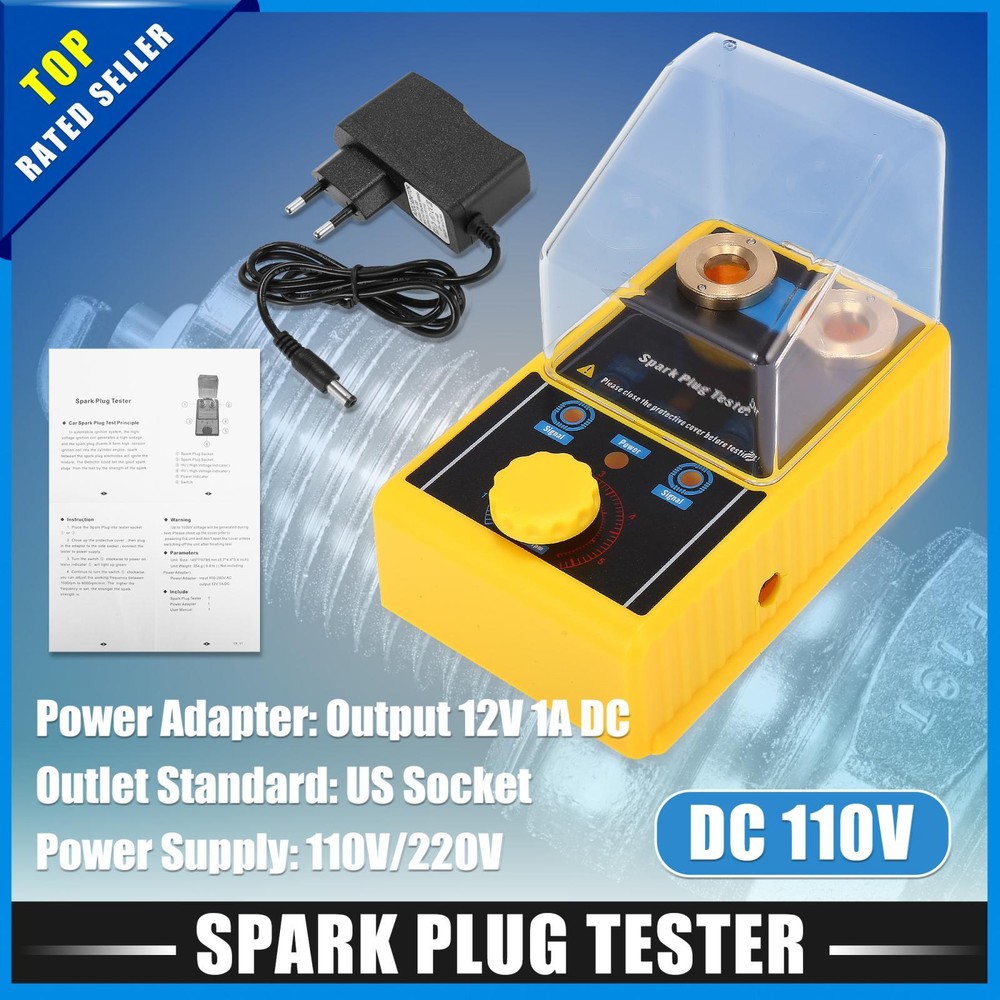 SPT101 Car Spark Plug Tester Dual Hole Detector Ignition Plug Analyzer Pack of 1