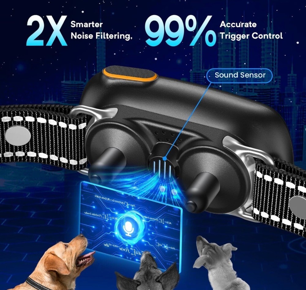 Dog Bark Collar, 2 in 1 Separate & Multiple Customized Beep Vibration Shock