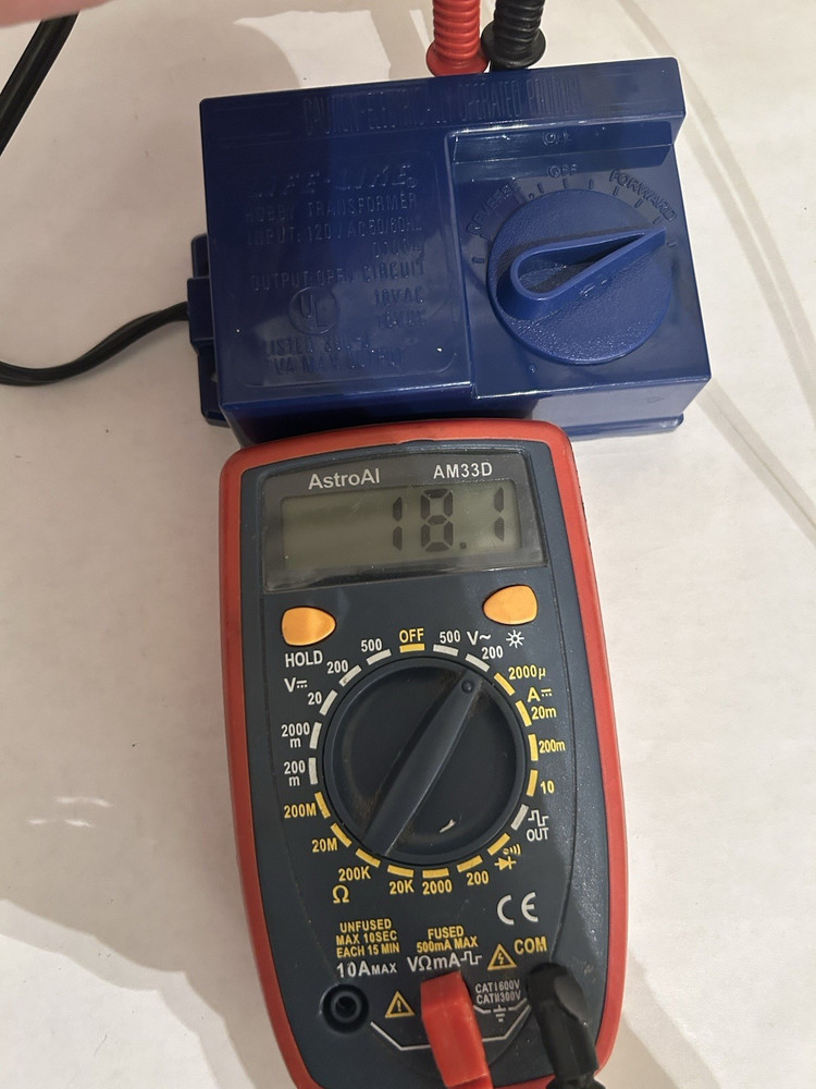 Life Like HO Train 120V Transformer - TESTED