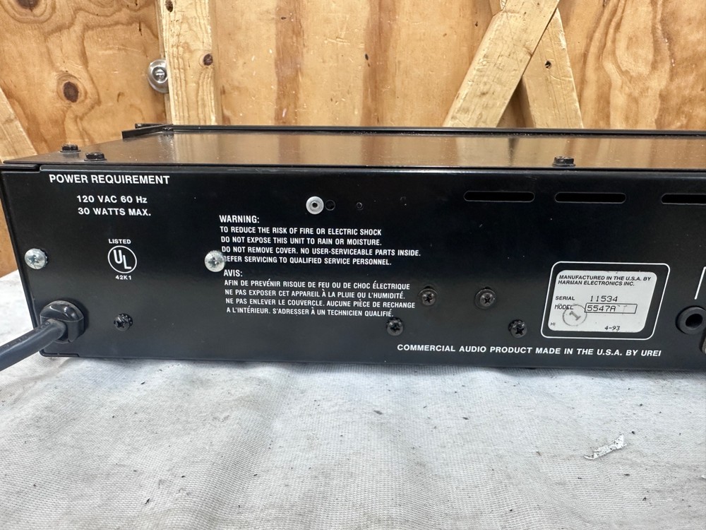 JBL UREI 5547A Mono 30 Band Graphic Equalizer EQ - READ