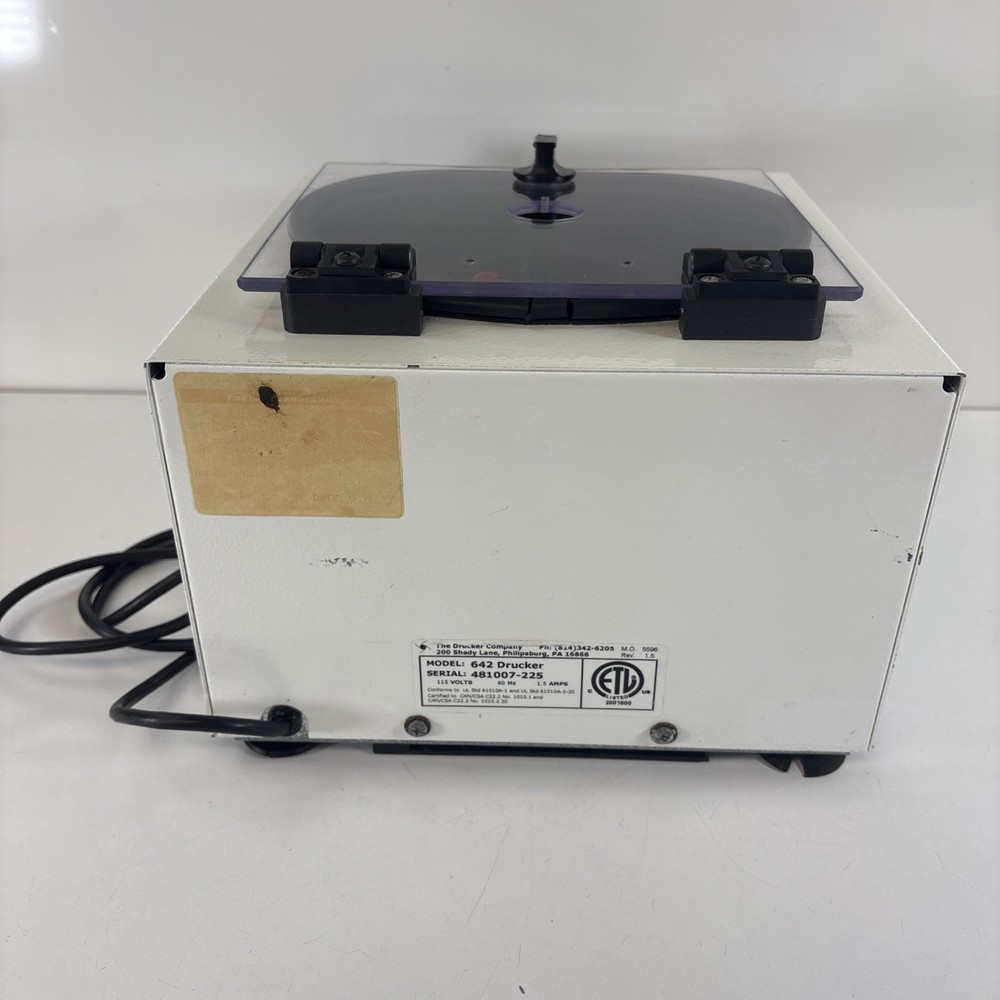 Drucker Horizon Mini B Model 642 Centrifuge with Red Inserts