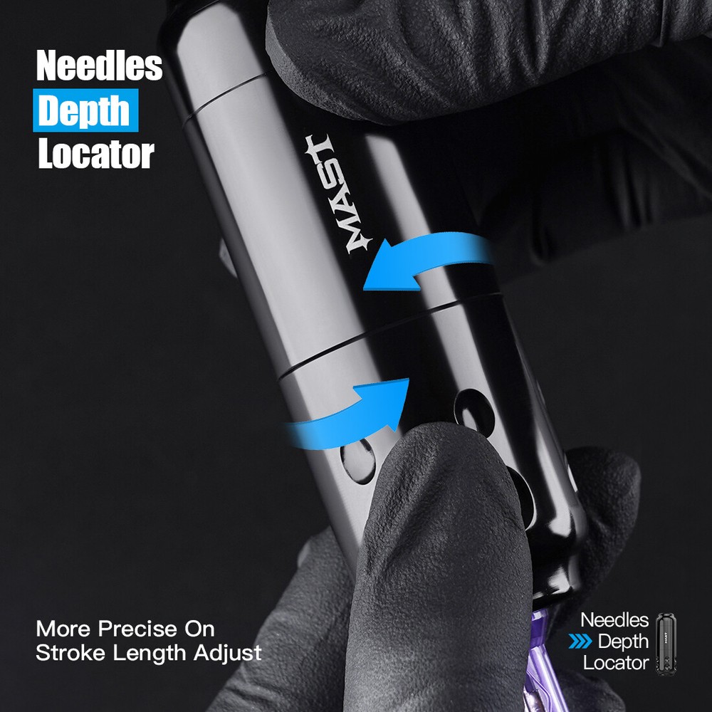 Mast Sensor Wireless Tattoo Machine Rotary Pmu Permanent Makeup Pen Needles Kit
