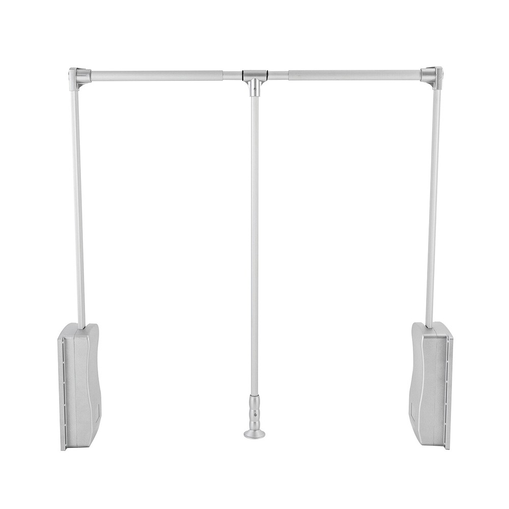 Pull Down Closet Rod for Hanging Clothes Retractable Wardrobe Hanger Silver 10kg