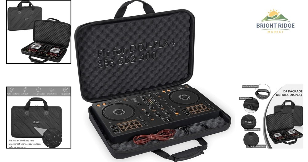 Molded Storage Case for DJ Gear with Protective Interior and External Dimensions