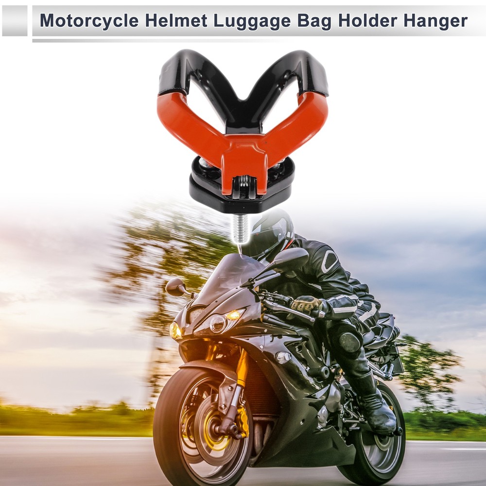 Open-Closed Butterfly Hook Double Motorcycle Hook 1pc Black Orange