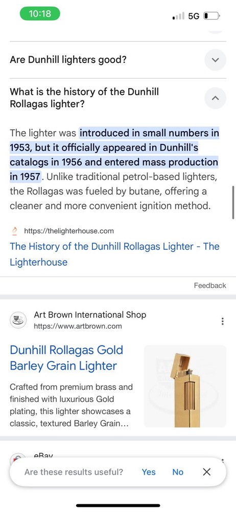 Sunil Gold Plated Vintage Lighter