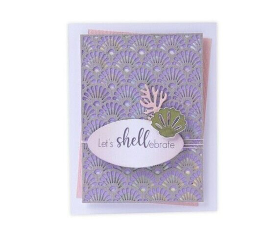 Sizzix Thinlits Layered Geo Shells Cutting Dies Paper Crafts Card Making 665313