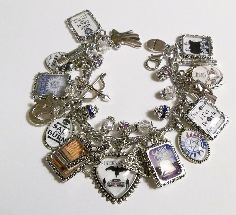 Supernatural Winchesters Inspired Charm Bracelet Hand Crafted