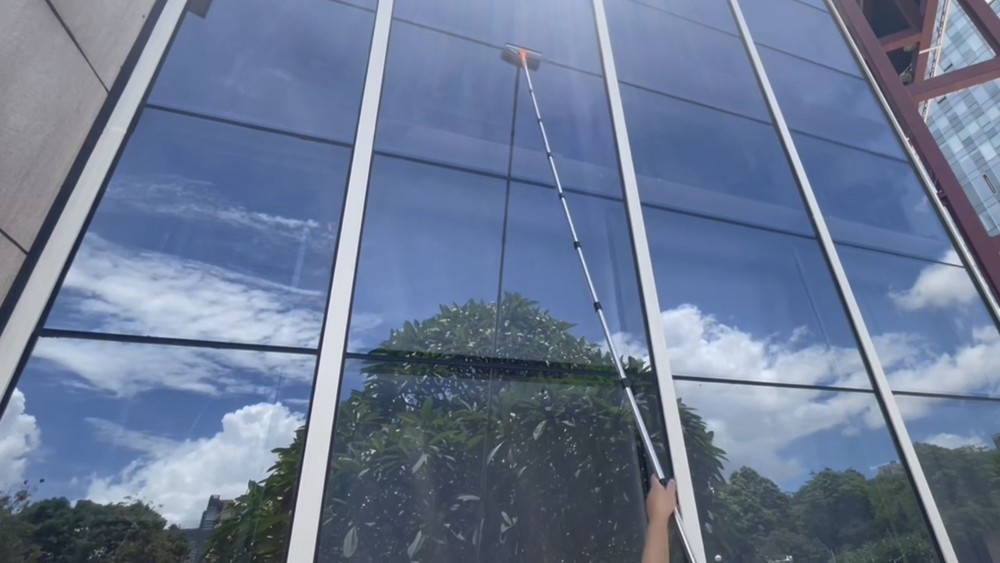 12.5 FT Window Cleaning Kit - Extension Pole, Squeegee, Washer & Gutter Brush