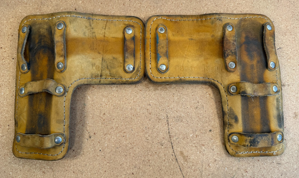 Klein Tools 8210 Leather Climber Pads Right Left Set Pole Tree Lineman