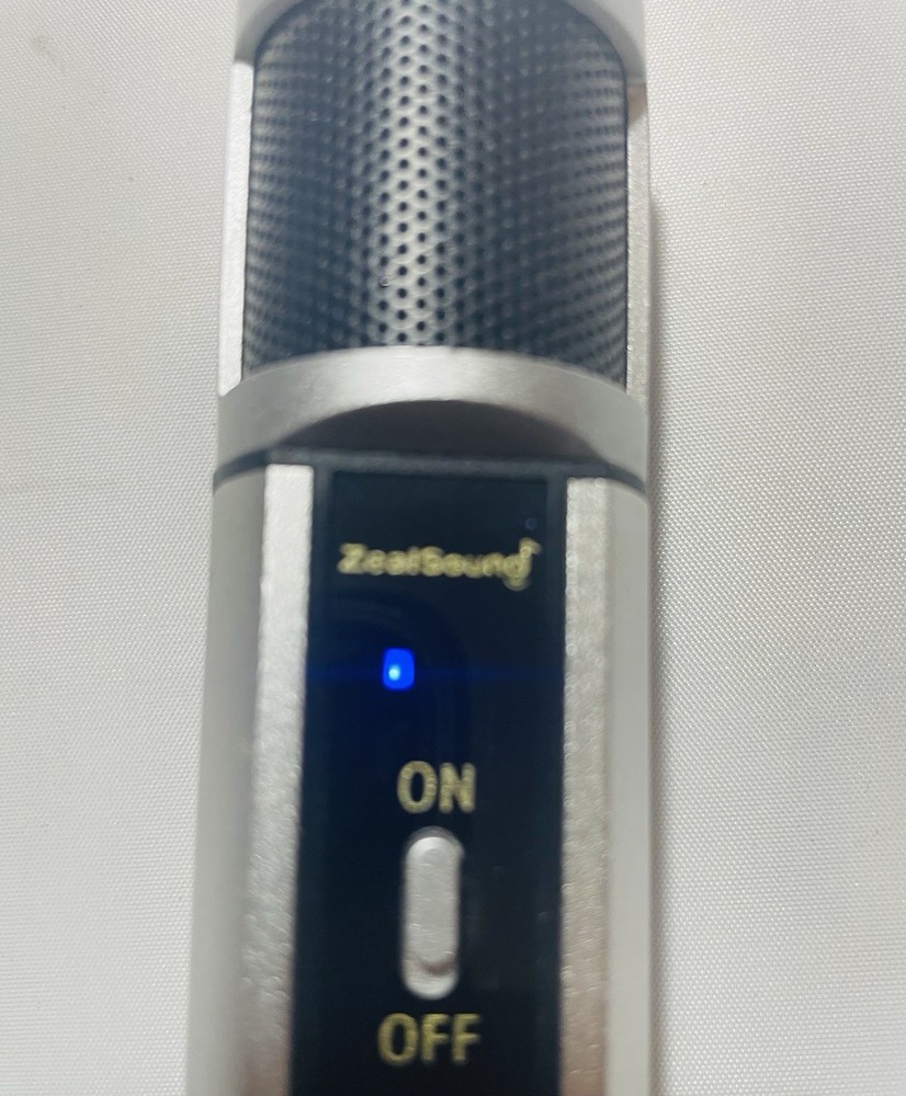 ZEALSOUND PORTABLE MICROPHONE - TYPE C ADAPTER, USB - 3.5MM MIC - SILVER