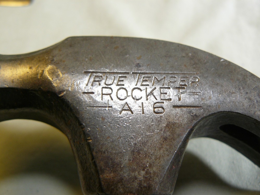 Vtg. True Temper Rocket A16 Claw Hammer & Jet Rocket BBA Hatchet - Black Handles