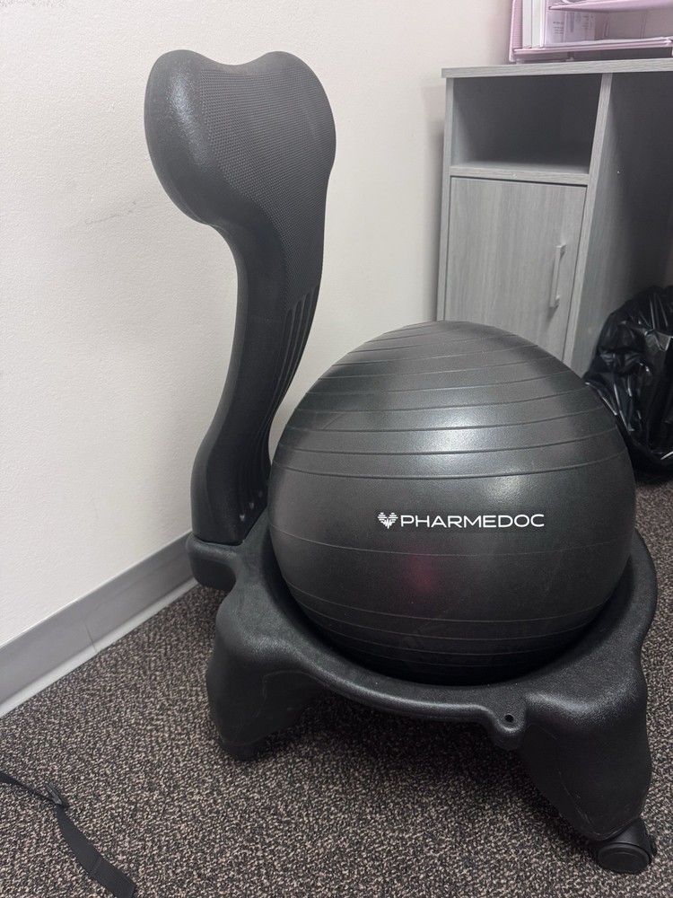 PharMeDoc Exercise Ball Chair with Back Support for Home and Office