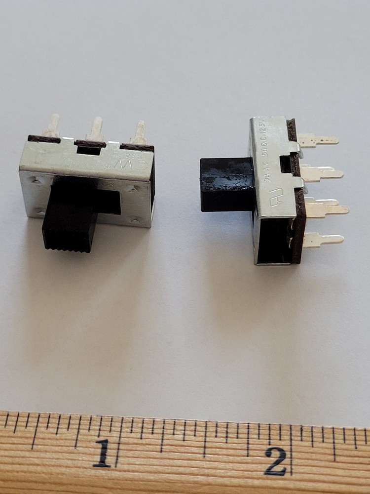 2pcs On/Off 2 Position DPDT PCB Panel Slide Switch 125V 3A