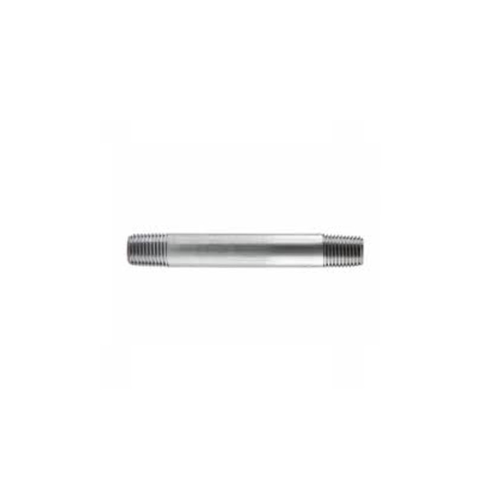1/4" MNPT X 2" Long Threaded Galvanized Pipe Nipple