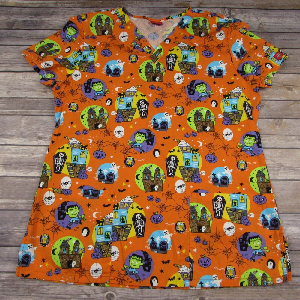 Dickies Cute Halloween Medium Scrub Top