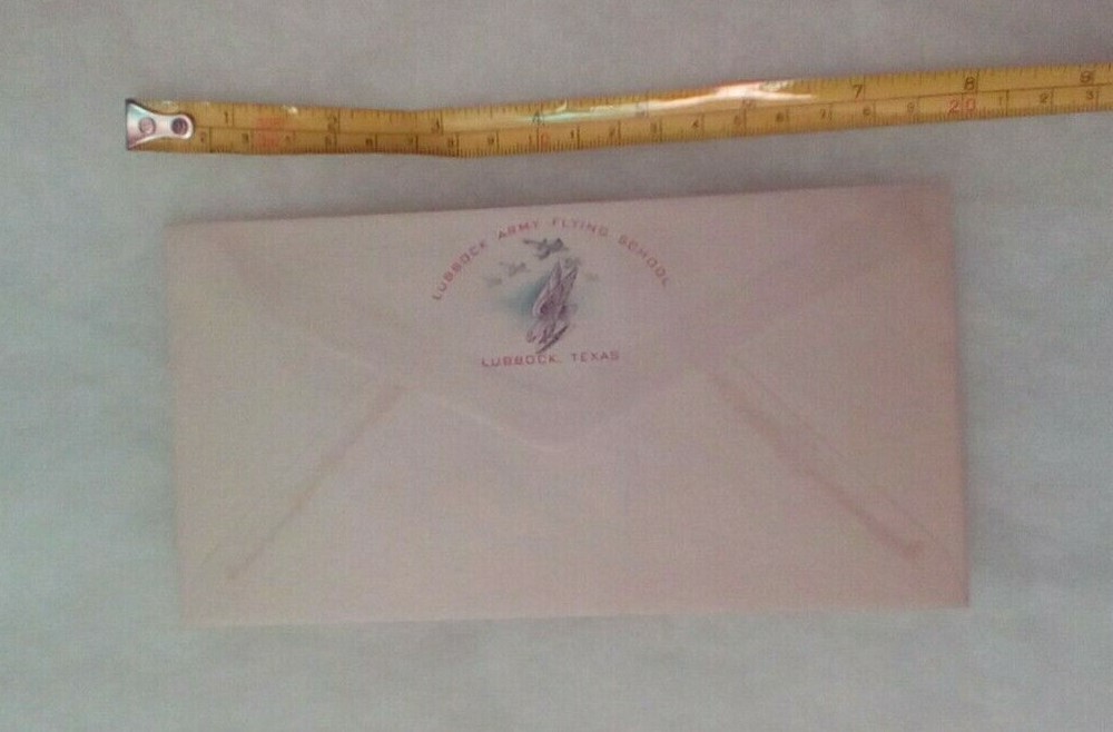 1943 Lubbock Army Flying School Envelope - Eagle, Plane, Bomb - 7 Available!