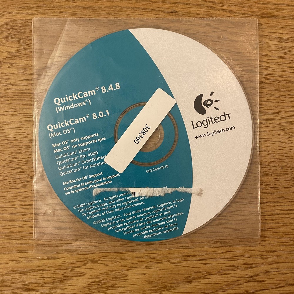 QuickCam 8.4.8 Windows QuickCam 8.0.1 Mac OS 2005 Logitech CD