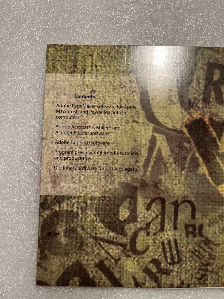 Adobe PageMaker 6.5 for Macintosh CD-ROM with Key