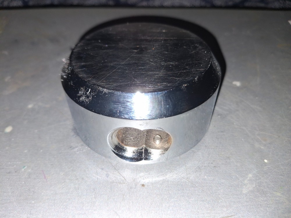 2 chrome puck style locks set