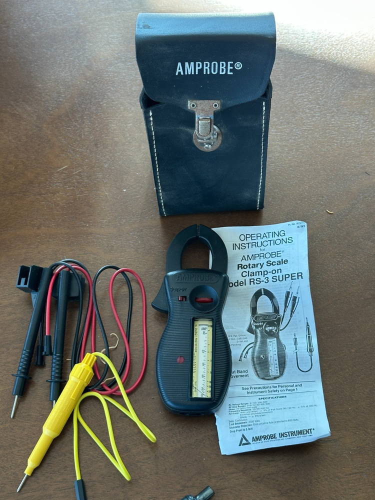 AmpProbe Model RS-3 Super. Clamp on Rotary Scale Meter