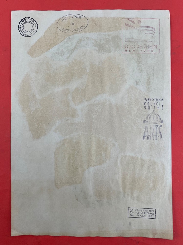 Andy warhol Drawing on paper (Handmade) signed and stamped